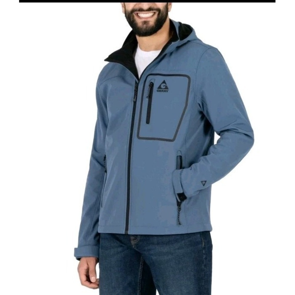 GERRY‎ Soft Shell Full Zip Jacket, Blue, Size Small NWT NEW